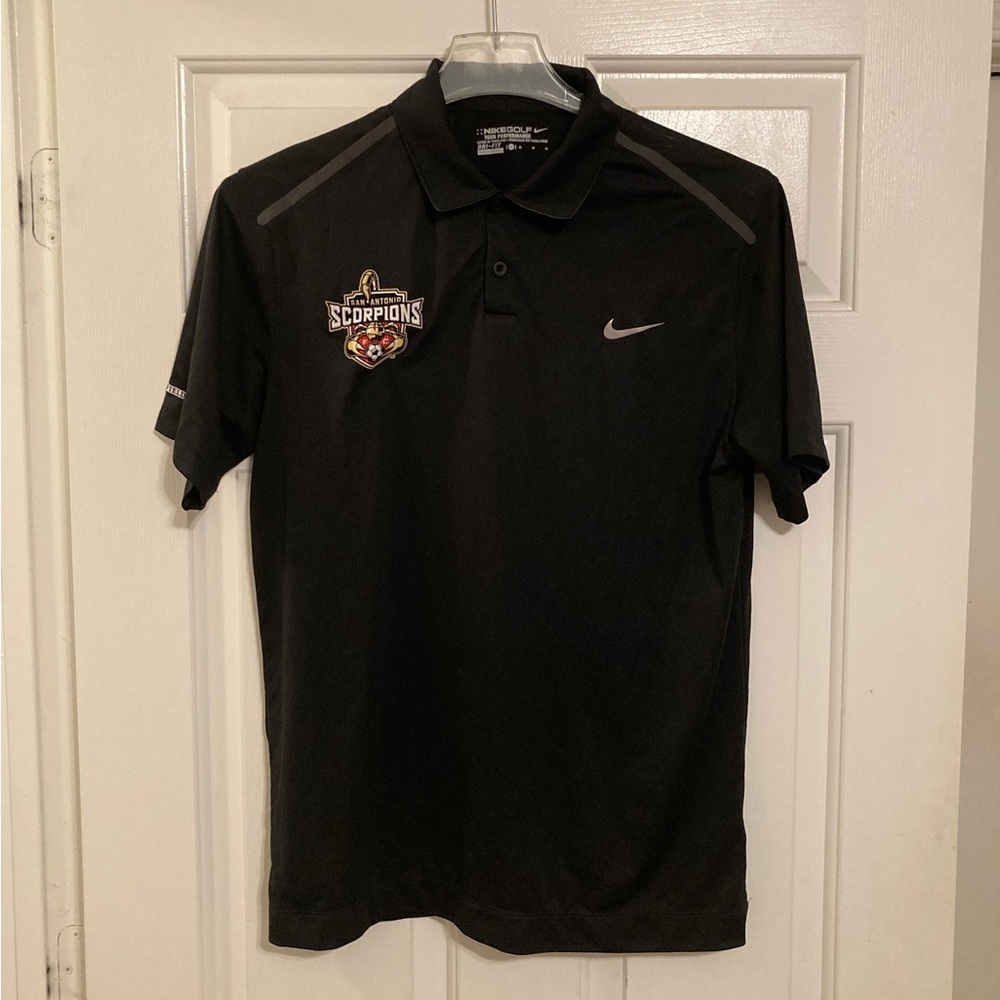 Rare Nike San Antonio Scorpions Mens Polo Shirt Sz M Black